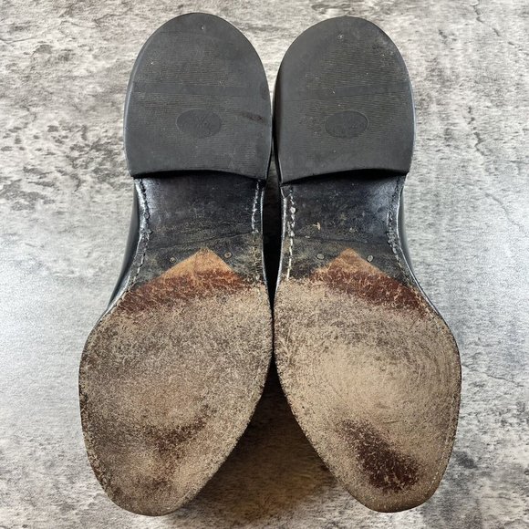 ALLEN EDMONDS Richmond Shoes Black Leather Dress Wingtip Derbys Men’s Size 10.5 - Picture 8 of 10